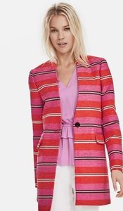 Banana Republic Collarlesss Multi Stripe Coat XL